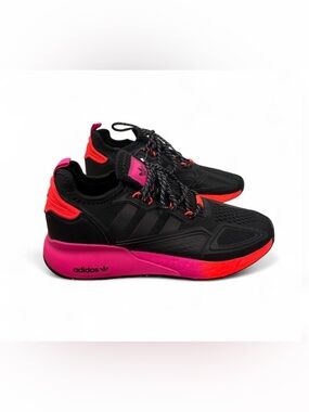 Adidas ZX 2K Boost 'Black Solar Red' FV9997. Size 9 US. Brand New